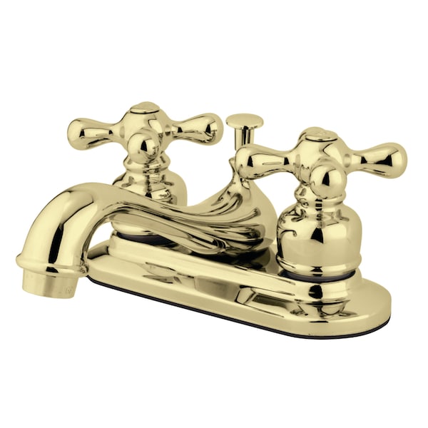 Restoration, 4" Centerset Bathroom Faucet, Polished Brass